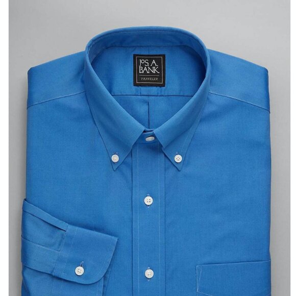 Jos.A.Bank Traveler Collection Traditional Fit Button-Down Collar Dress Shirt - Picture 1 of 2